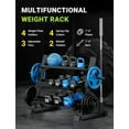 thumbnail image 2 of Dumbbell Rack, 1100LBS Capacity Weight Rack for Dumbbells Barbells Kettlebells, 3-Tier Adjustable Weight Stand, Multifunctional Weight Storage, Compact Weight Organizer for Home Gym (Rack Only), 2 of 7