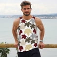 thumbnail image 6 of Fotbe maple leaves Pattern Men's Quick Dry Workout Tank Top Gym Muscle Tee Fitness Bodybuilding Sleeveless T Shirt Breathable Workout Shirt-Small, 6 of 7
