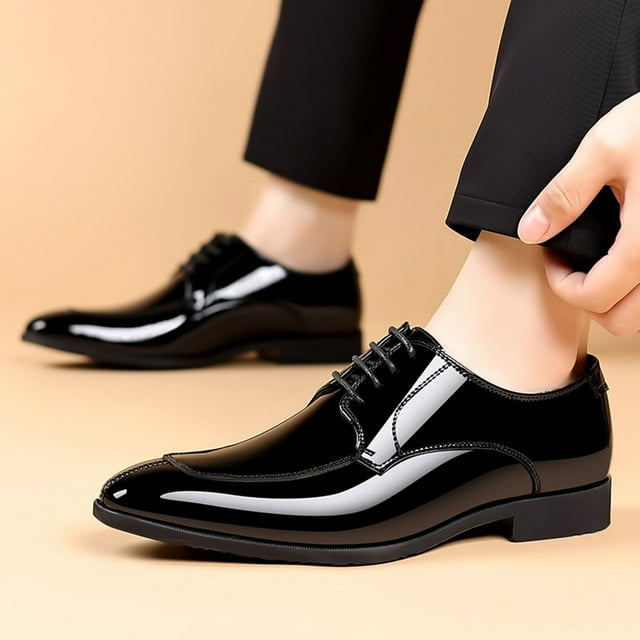 Styesk Mens Dress Shoes Men's Fashion Casual Style Summer Solid Color Business Formal Soft Sole Leather Shoes Work Shoes for Men