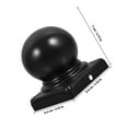 thumbnail image 2 of ELAYARD Fits Various Railing Sizes Black Fence Finials Garden 1Pack, 2 of 6