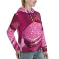 thumbnail image 2 of Yiaed Sparkling Pink Toilet Print Womens Casual Hoodies Crew Neck Long Sleeve Sweatshirts With Pocket Pullover Tops Women's Hooded Sweatshirt-Large, 2 of 5