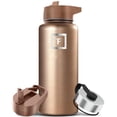 thumbnail image 1 of Botella de agua IRON °FLASK para acampar y senderismo, 950 ml, color beige perla, 1 of 9