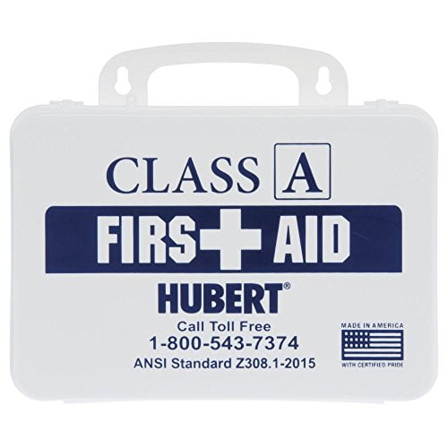 HUBERT® First Aid Kit with White Plastic Case Class A - 10" L x 3" D x 7" H