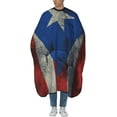 thumbnail image 2 of Crack Puerto Rico Flag Salon Barber Cape - Professional Hairdressing Waterproof Hair Cutting Cape With Adjustable Snap Closure-Haircut Apron For Hair Stylist And Home Use-55''X66'', 2 of 9