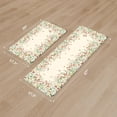 thumbnail image 2 of Anti Fatigue Kitchen Mats for Floor 2 Piece, Cushioned Floral Kitchen Rugs, Memory Foam Kitchen Floor Mats, Summer Standing Desk Mats for Laundry Office Sink Beige 17"x47"+17"x29", 2 of 3