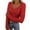 #N-Red, variant on PFRNLF Womens Ribbed Long Sleeve Tops Summer Casual Slim Fitted V Neck Basic Tee Shirts