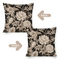 thumbnail image 3 of Decorations Pillow Covers Vintage Meadow Victorian Pillow Protector Black White Vintage Botanical Floral Toile Throw Pillow Cover for Living Room Bedroom 16"x16", 3 of 7
