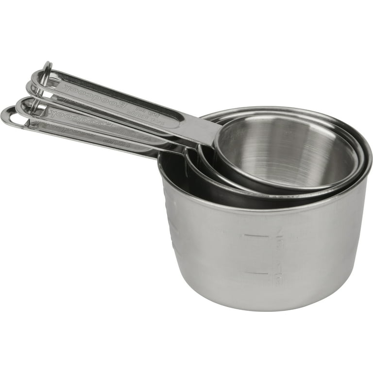 Choice 4-Piece Heavy Weight Stainless Steel Measuring Cup Set