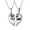 Silver-Tone, variant on Womens BFF Break Apart 2PC Heart Pendant Necklace - Silver Tone Stainless Steel