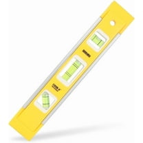 DOWELL 9-inch Magnetic Box Torpedo Level, 3 Different Bubbles 45°/90°/180° Measuring Shock Resistant