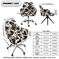 thumbnail image 7 of Whosucclay Daisy Cow Print Curved Back Accent Chair Slipcovers Stretch Office Chair Protector Non-Slip Curved Back Bar Stool Slipcovers with Arms for Living Room, Vanity, Party, 7 of 7