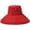 Red, variant on CoCopeaunts Large Bucket Hat Wide Brim Summer Sun Cap for Female Sun Protection UV Wild Wear Fisherman Hat with Windproof Rope
