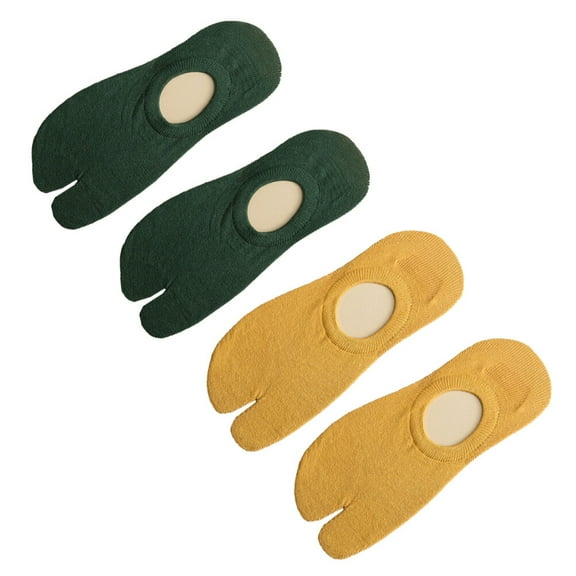 HONMEET 2 Pairs Cotton Toe Socks for Men and Women, Hiking and Leisure Socks, Comfort, Breathable, Size 8.7x3.9x0.2in