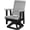 Black, Light Gray, variant on DutchCrafters Modern Horizontal Slat High Back Poly Glider Chair Outdoor Patio Furniture