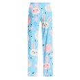 thumbnail image 6 of KHONTS Easter Egg Pajamas Pants for Women Cute Bunny Printed Elastic Waist Sleeppants Lightweight Homewear Stretchy Trousers 04-Light Blue S, 6 of 7