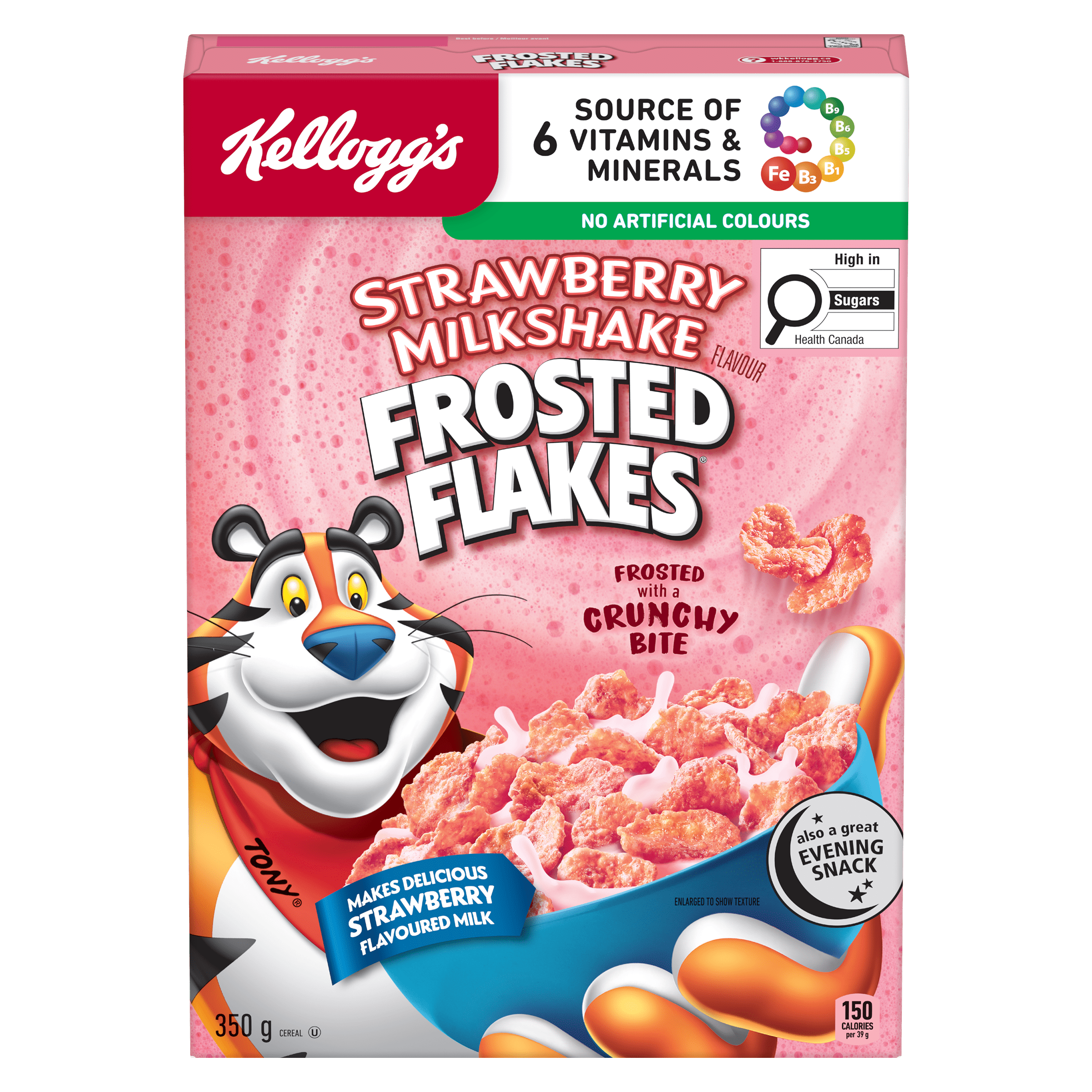 Kellogg's Frosted Flakes Cereal Strawberry Milkshake