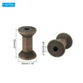 thumbnail image 2 of Uxcell Wooden Empty Spools 2" x 1.4", Unfinished Wood Sewing Thread Spool for Crafts Embroidery, Dark Brown 10Pcs, 2 of 6