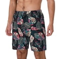 thumbnail image 2 of Haiem Colorful Tropical Leaves Mens Swim Trunks with Compression Liner 2 in 1 Swimming Shorts Stretch Swimwear Quick Dry,Board Shorts-XX-Large, 2 of 9