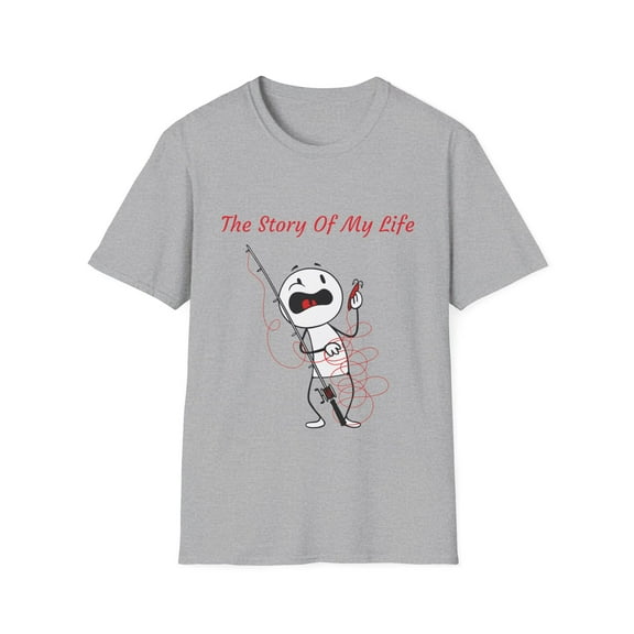 Hilarious Fishing Story Reel Life Men Women Fish Tee