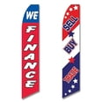 Swooper Flags 2 For 1 Pack We Finance Sell Buy Trade Red White Blue