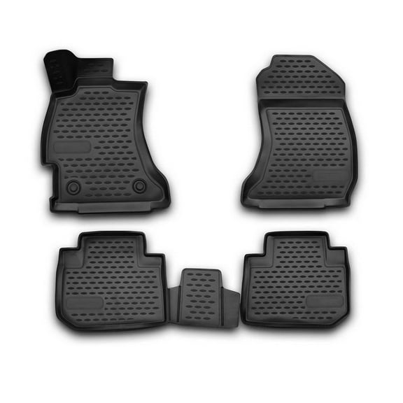 OMAC Floor Mats Liner for Subaru Forester 2014-2018 Black TPE All-Weather 4 Pcs