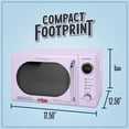 thumbnail image 7 of Nostalgia 0.7 cu ft Retro Microwave Oven, 700W Countertop Microwave Oven with Digital Clock, Lavender, 7 of 7