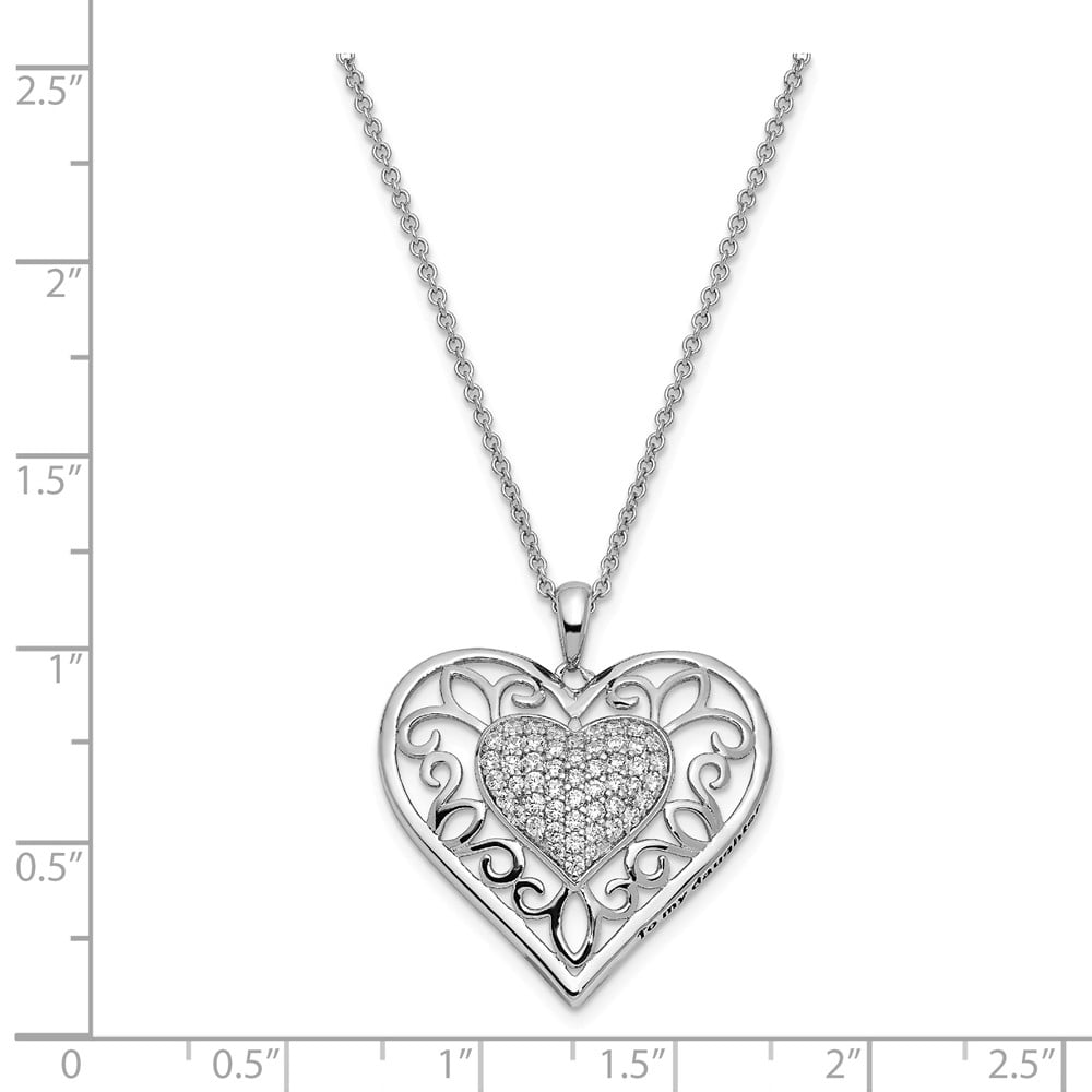 to my daughter heart pendant