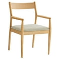 thumbnail image 6 of Solara Dining Armchairs Set of 2 in Natural Heathered Weave Beige, 6 of 10