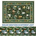 thumbnail image 5 of GlowSol 8x10 Washable Area Rug - Machine Washable Non-Slip TPR Backing, Hand-Drawn Pet & Floral Carpet for Living Room Bedroom Entryway, Green, 5 of 8