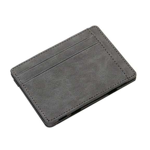 Worgeous Grey PU Leather Wallet with Creative Design for Storage Use Lightweight and Durable 1 Piece