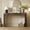 Espresso, variant on Entryway Table with Natural Wood Grain Finish, Console Table with Fluted Design, Oval Top and 2 Drawers for Entryway and Living Room (Navy)