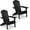 Black, variant on PEXMOR Folding Adirondack Chair, Wood Accent Fire Pit Chair, Outdoor Patio Lounge