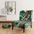 thumbnail image 2 of Designart "Winter Scenery with Red Barn IV" White Farmhouse / Country Upholstered Accent Chair - Traditional Arm Chair For Bedroom, 2 of 5