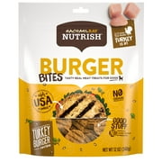 Angle View: Rachael Ray Nutrish Burger Bites Grain Free Dog Treats, Turkey Burger Recipe, 12 oz