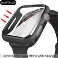 thumbnail image 3 of Compatible for Apple Watch Series SE2 /6 /5 /4 /SE 44mm Case with Screen Protector Accessories Slim Guard Thin Bumper Full Coverage Matte Hard Cover Defense Edge for iWatch Women Men GPS (Black), 3 of 5