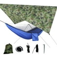 thumbnail image 1 of Deals Qaailabf Lightweight Portable Camping Hammmock With Tent Nylon Rain Tarp With Mosquito Net 210T, 1 of 1