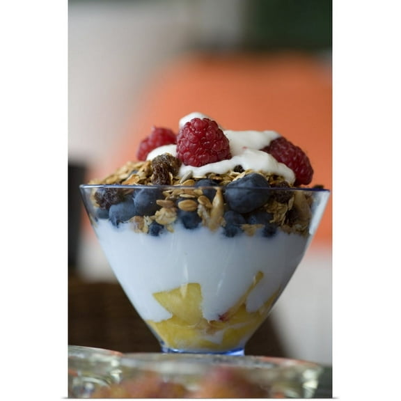 Great BIG Canvas | "Fruit And Granola In Yogurt" Art Print - 16x24