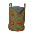 thumbnail image 1 of Paisley Laundry Bag, Pattern in Eastern Style Ornament with Flower and Paisleys Traditional, Hamper Basket with Handles Drawstring Closure for Laundromats, 13" x 19", Multicolor, by Ambesonne, 1 of 4