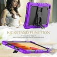 thumbnail image 3 of Allytechgroup Samsung Galaxy Tab A7 Lite SM-T220 T225 T227 8.7" Shockproof Rugged Bumper Kids Friendly Tablet Case with Screen Protector, Shoulder Strap, Purple, 3 of 8