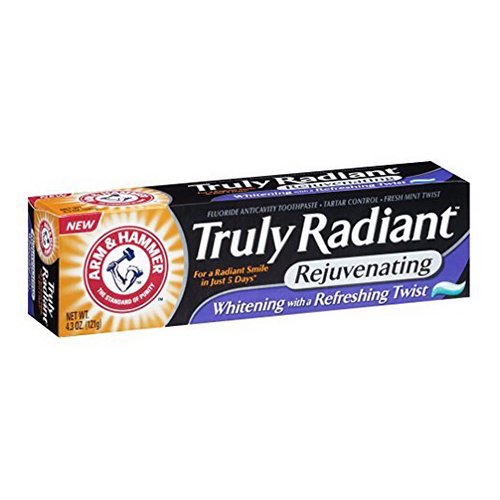 Arm and Hammer Truly Radiant Rejuvenating Whitening Toothpaste, Fresh Mint, 4.3 oz