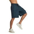 thumbnail image 6 of Men's Cargo Shorts Multi-Pocket Workwear Shorts Loose Fit Jogging Athletic Five Pants Drawstring Workout Gym Shorts, 6 of 9