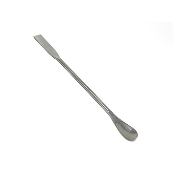 Stainless Steel Double Ended Micro Lab Spatula Sampler, Square & Flat Spoon End, 7" Length
