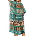 thumbnail image 5 of SCRAWLGOD Aztec Cow Print Kimono Swimsuit Cover Up for Women Soft Lightweight Swimsuit Coverup Breathable Loose Beach Cover Up, 5 of 6