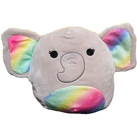 s Official Kellytoy Plush 7.5 Inch Squishy Stuffed Toy Animal (Mila Rainbow Elephant)