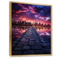 thumbnail image 2 of Designart "New York at Night A Colorful Photo III" Cityscapes Floater Framed Wall Decor, 2 of 7