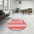 thumbnail image 3 of Ahgly Company Indoor Round Patterned Baby Pink Area Rugs, 7' Round, 3 of 6