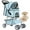 Light Blue, variant on YRLLENSDAN Pet Gear Dog Stroller Small Dogs, Folding Cat Stroller with Cup Holders 4 Wheel Pet Strollers for Small Dogs Puppy Stroller Travel Carrier Dog Stroller for Medium Dogs, Red