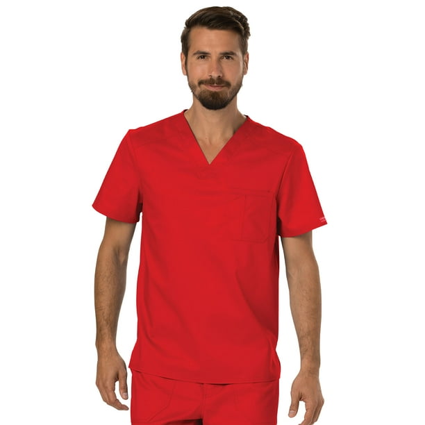 Cherokee Cherokee Workwear Revolution Scrubs Top for Men VNeck Plus