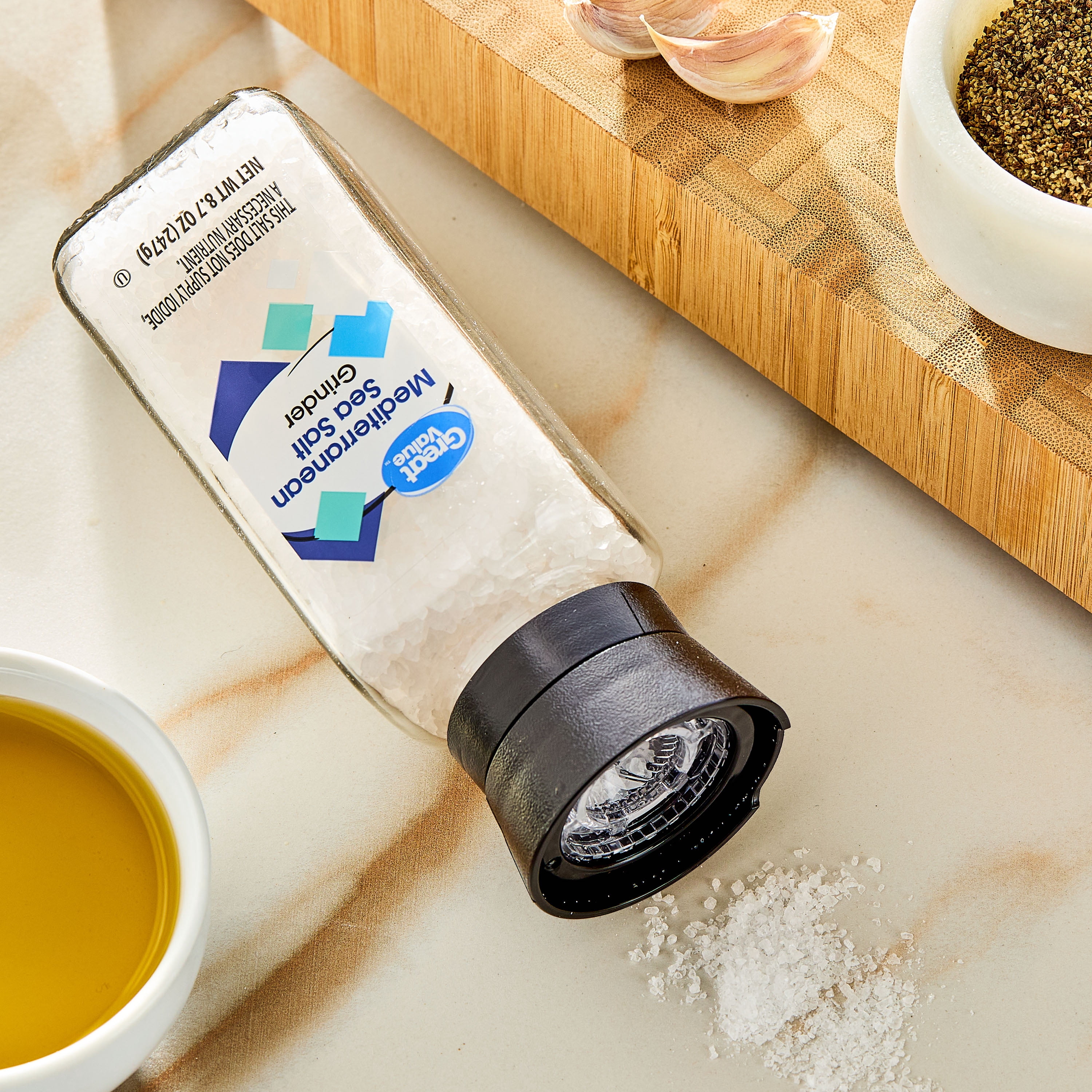 (6 pack) Great Value Mediterranean Sea Salt Grinder, 8.7 oz