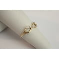 thumbnail image 2 of 14K Yellow Gold Inifinity Sign Ring with Cubic Zirconia, 2 of 6